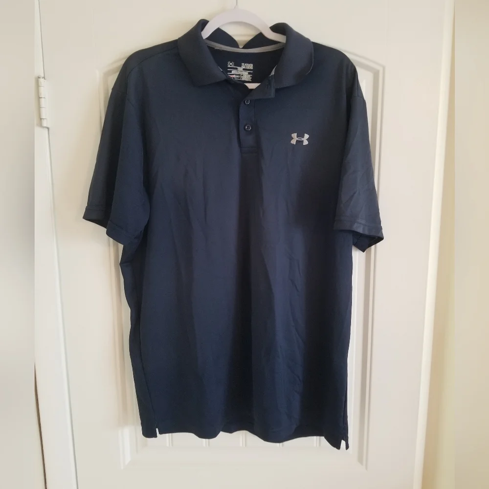 Under Armour Polo Golf Shirt Dark Blue - Picture 1 of 3